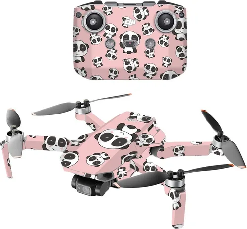 MightySkins Compatible con DJI Mini 2 Dron portátil – Panda Hello | Funda protectora de vinilo duradera y única | Fácil de aplicar, quitar y cambiar