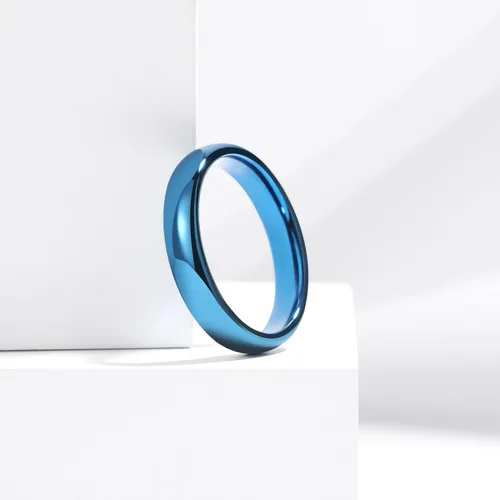 Miniatura 3 de THREE KEYS JEWELRY Anillo de promesa de boda de titanio de tungsteno cepillado de 0.039 in, 0.079 in, 0.157 in, 0.236 in, 0.315 in, para mujeres
