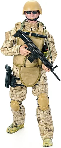 Juego de figuras de acción militares de 12 pulgadas, juego de figuras de acción a escala 1/6 con armas y accesorios - NB01
