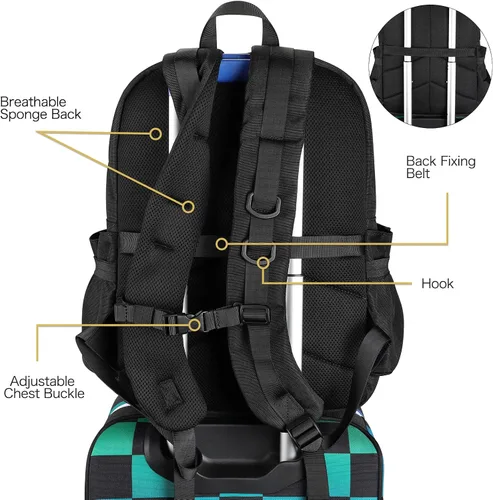 Miniatura 5 de STEAMEDBUN Mochila Ita Bag con inserto Pin Display Mochila para la escuela Cosplay