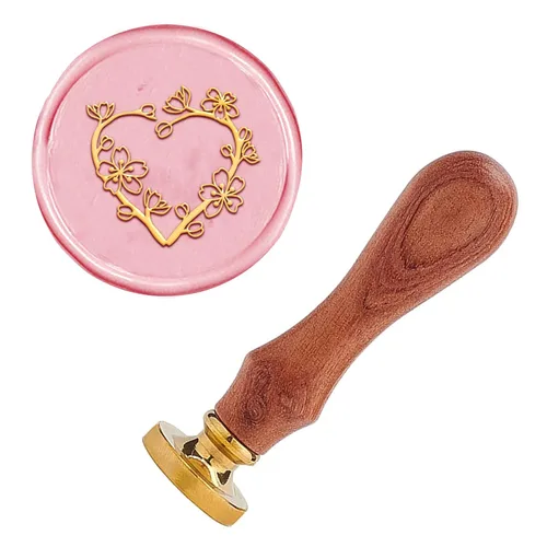 Miniatura 19 de CRASPIRE Sello de cera de conejo, sello de conejo, luna, rosa, sello de cobre, 1.181 in, cabeza de latón extraíble retro con mango de madera