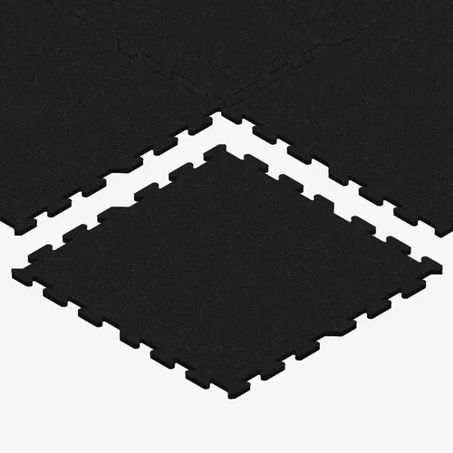 Miniatura 5 de Baldosa de goma IncStores robusta de 8mm, (baldosas de 58x58cm/kit de piezas para el suelo) tatami de gimnasio de goma entrelazado, para suelos