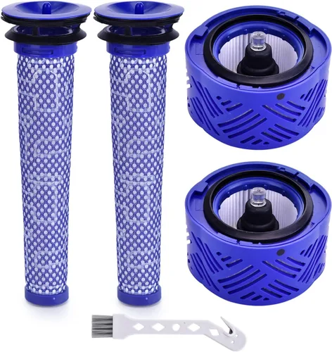 Leadaybetter V6 Filtros de repuesto para aspiradora Dyson Absolute Total Clean inalámbrica, paquete de 2 repuestos HEPA y pre filtro, comparado con