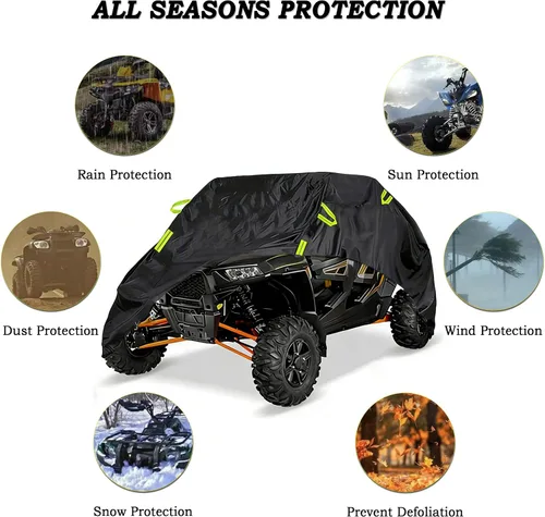 Miniatura 2 de UTV Cover for CFMOTO UForce 400 2015-2026, Heavy Duty Quad Cover, Side by Side, All Weather Outdoor Storage, Windproof Straps Elastic Hem