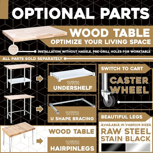 Miniatura 5 de DuraSteel Mesa de madera maciza, encimera de bloque de carnicero de 24 x 12 pulgadas, tabla de cortar de madera de losa de arce natural para mesa