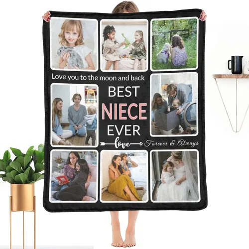 Miniatura 34 de Regalos para Tías Manta Personalizada con Foto, Haz una Manta Personalizada para Tías con Imagen Recuerdos Personalizados Souvenir Manta de Las