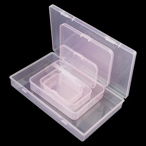 Miniatura 8 de Goodma Caja de almacenamiento de plástico rectangular de 36 piezas, color rosa Tamaños mixtos, tapas con bisagras, para objetos pequeños