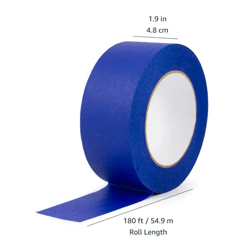 Miniatura 5 de Amazon Basics Cinta azul para pintores, 1.88 pulgadas x 180 pies, juego de 6 rollos
