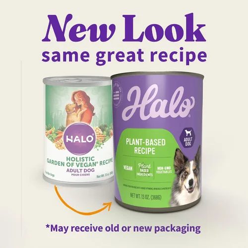 Miniatura 2 de Halo Holistic - Alimento húmedo vegano para perros, receta a base de plantas, comida enlatada para perros, salud digestiva completa, perros adultos
