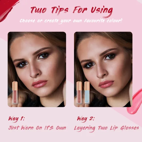 Miniatura 6 de Color Nymph Colección de 16 piezas de brillo labial, brillo labial brillante para mujeres y niñas, set de brillo labial de color duradero con ricos