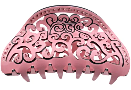 Miniatura 9 de Fashion & Lifestyle Pinza para el cabello para mujeres y niñas, grande, pinza bastante fuerte, pasador antideslizante, agarre hacia arriba, Azul