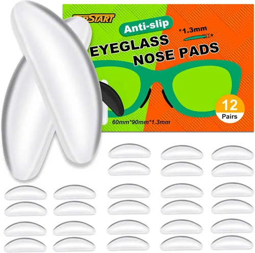 Miniatura 9 de Almohadillas nasales para lentes – 0.069 pulgadas de silicona ultrafina antideslizante agarre adherente, almohadillas de repuesto antideslizantes
