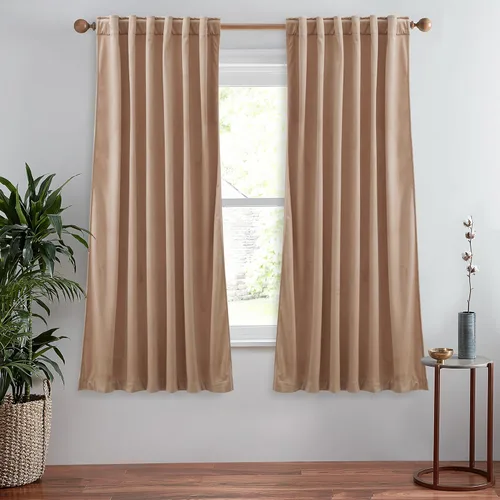 Miniatura 69 de StangH Cortinas de terciopelo súper suaves con pestaña trasera, cortinas azul marino para puerta corredera, decoración de lujo, cortinas opacas
