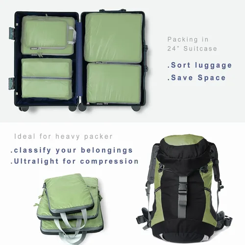 Miniatura 115 de BAGAIL 4 Set/6 Set Ultraligero Compresión Embalaje Cubos Organizador de Embalaje para Accesorios de Viaje Equipaje Maleta Mochila