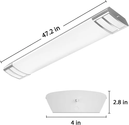 Miniatura 8 de AntLux - Lámparas LED de montaje empotrado de 4 pies, 40 W, 4500 lúmenes, 4000 K, luz blanca neutra, 48 pulgadas, iluminación lineal de techo
