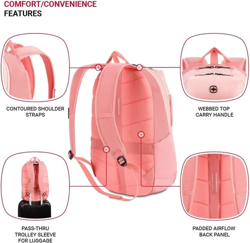 Miniatura 2 de SwissGear Mochila para laptop, Azul marino jaspeado