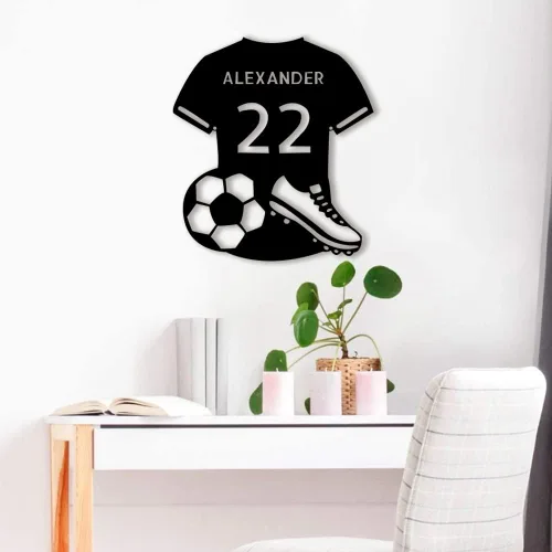 Miniatura 5 de Letrero de neón personalizado de jersey de fútbol americano, letreros de neón LED de fútbol americano para decoración de pared, alimentado por USB