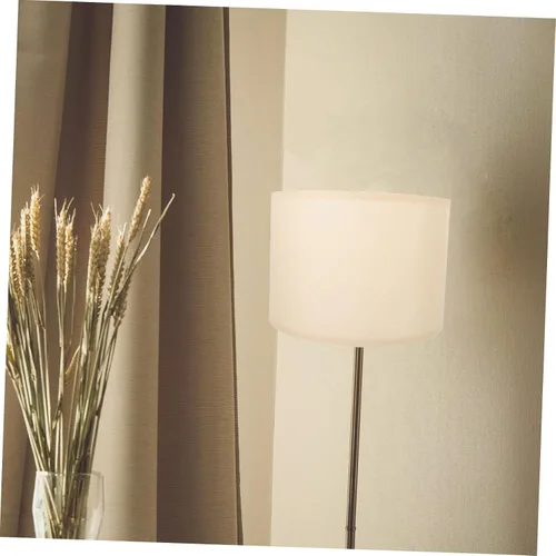 Miniatura 5 de Uonlytech Elegante pantalla de lino beige de repuesto para lámpara de pie de lino, pantalla de escritorio, fácil de instalar, clips extraíbles