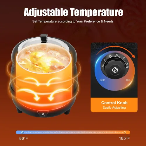 Miniatura 4 de Calentador de sopa eléctrico comercial de 110 V 400 W con tapa y olla desmontable de acero inoxidable para restaurante y familia grande