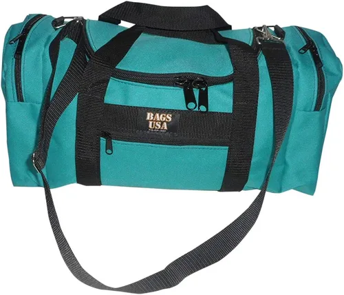Miniatura 34 de Bolsa de lona triple grande con apertura en U, bolsillo frontal y dos compartimentos laterales, perfecta bolsa de cabina fabricada en Estados Unidos.