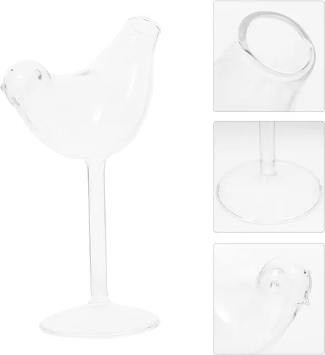 Miniatura 3 de Juego de 8 copas de vino con forma de pájaro, copas de cóctel, copas de Martini de pájaro para vacaciones, aniversario, cumpleaños, boda, fiesta