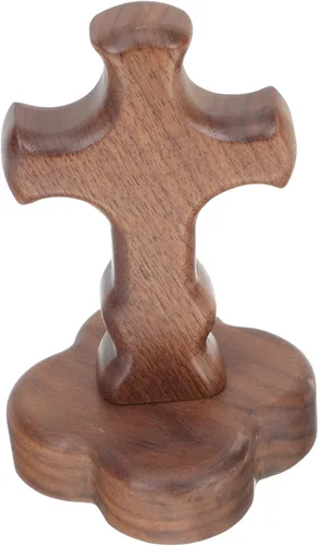 OFFSCH 1 juego de cruz de madera decoración del hogar escritorio de madera Cruz artesanía cristiana decoraciones para el hogar s mini en martillo