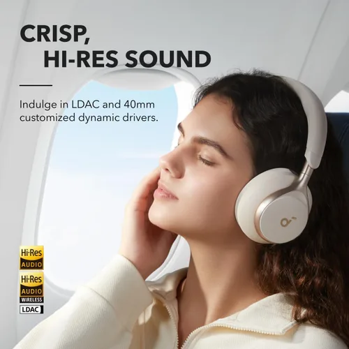 Miniatura 7 de Soundcore de Anker, Space One, Auriculares con cancelación activa de ruido, reducción de voz 2 veces más fuerte, 40 horas de reproducción con ANC