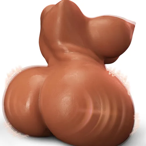Muñeca sexual vibrante BBW de 8.8 libras para hombres, juguete sexual marrón realista coño de bolsillo de culo grande muñecas sexuales torso con