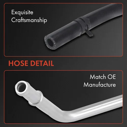 Miniatura 5 de A-Premium Conjunto de línea de manguera de retorno de dirección asistida compatible con Cadillac CTS 2008-2014, enfriador a depósito