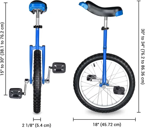 Miniatura 3 de AW Rueda de 16/18/20/24 pulgadas, asiento ajustable para exteriores, para adultos, niños, deportes al aire libre, ejercicio de fitness, para elegir
