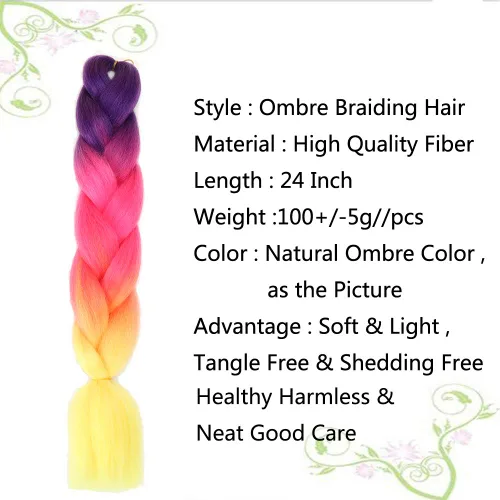 Miniatura 2 de Cabello trenzado rubio, cabello para trenzar de 24 pulgadas, 3.53 oz/pieza, 3 piezas de extensiones de cabello trenzado jumbo de fibra de alta