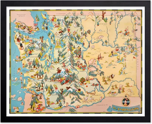 Miniatura 64 de Poster Master Póster retro de viaje con mapa monumental vintage de Florencia, arte italiano, gran regalo para hombres, mujeres, amantes