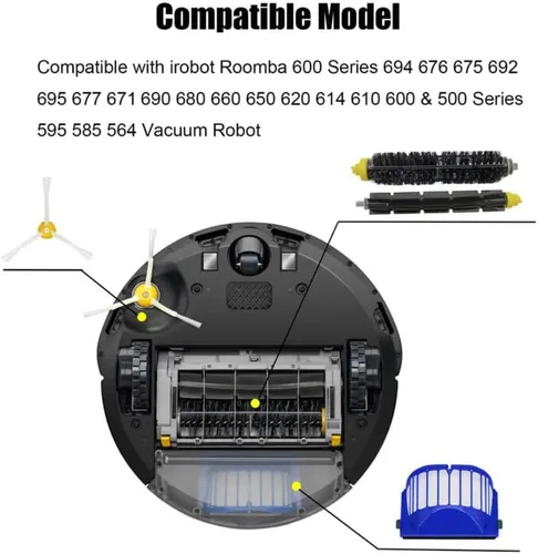 Miniatura 3 de Kit de piezas de repuesto para irobot Roomba 600 Series 694 676 675 692 695 677 671 690 680 660 650 620 614 610 600 y 500 Series 595 585 564 Robot