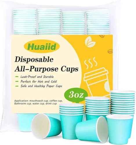Miniatura 18 de Paquete de 50 vasos de papel desechables de 3 onzas, vasos de papel para baño de café, tazas pequeñas para aperitivos, baño, expreso, perfecto
