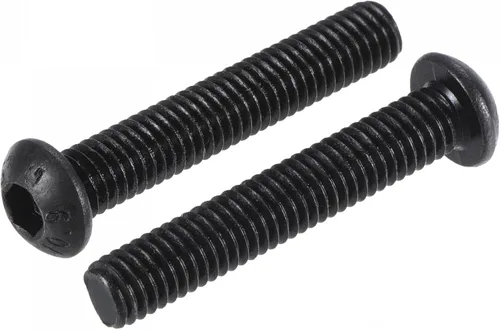 Miniatura 15 de uxcell Tornillos de cabeza de botón hexagonal M6x8mm Tornillos de acero de aleación 25pcs