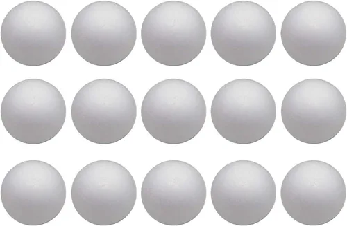 Crafjie Bolas de espuma para manualidades de 3 pulgadas de diámetro, paquete de 15 bolas de espuma de poliestireno suave, para decoración del hogar,