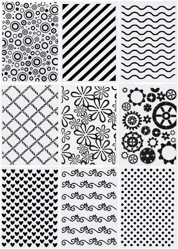 9 carpetas de plástico en relieve, plantilla de manualidades para álbumes de fotos, álbumes de recortes y suministros de fabricación de tarjetas