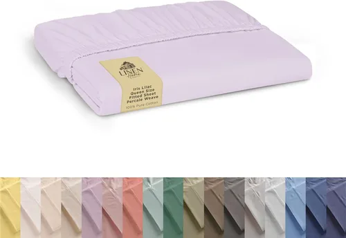 Miniatura 41 de Sábana bajera de 100% algodón percal, tamaño King, verde salvia, 1 sábana bajera con bolsillos profundos, ropa de cama fresca y resistente, 78 x 80