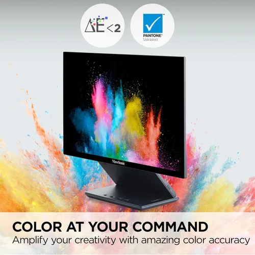 Miniatura 3 de ViewSonic VP1656 Monitor portátil IPS de 15.6 pulgadas 1200p con alimentación de 2 vías 40W USB C, validado por Pantone, calibrado de fábrica