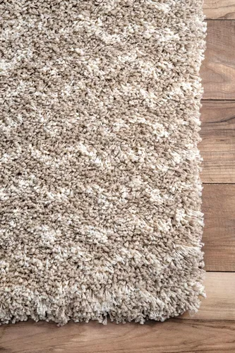 Miniatura 8 de nuLOOM Cuellar Chevron Shag Alfombra de Área, 9x12, Crema