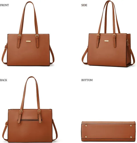 Miniatura 183 de Juego de 4 bolsas modernos para mujer de cuero sintético: bolso tote, bolso de hombro, bolso de mano y cartera.