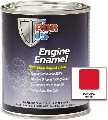 Miniatura 2 de POR-15 Esmalte para motor, pintura para motor de alta temperatura, 16 onzas líquidas, color negro