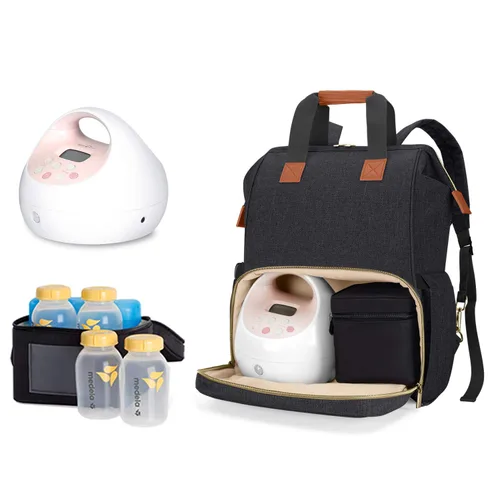 Miniatura 2 de Teamoy Bolsa para extractor de leche compatible con Spectra S1, S2, Medela y bolsa enfriadora, bolsa convertible para extractor de leche y mochila