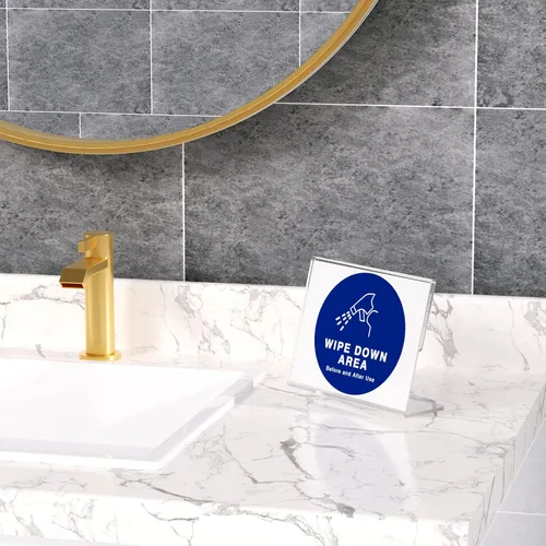 Miniatura 6 de NIUBEE Soporte de acrílico inclinado para letreros de 7 x 5 pulgadas, soporte de plástico transparente para mesa, para oficina, tienda, restaurante