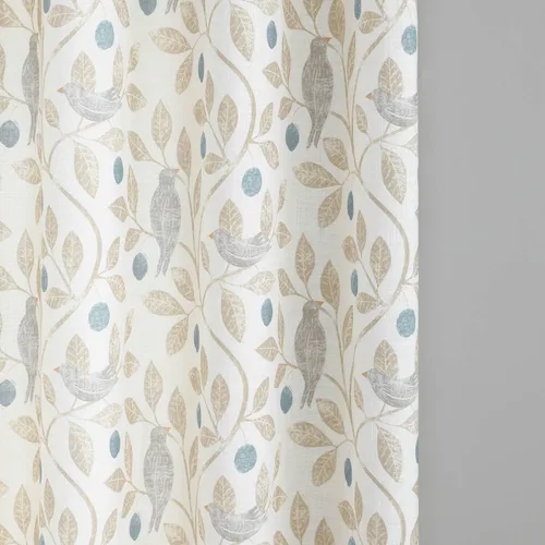 Miniatura 13 de VOGOL Cortinas de dormitorio con estampado de pájaros, paneles de ventana con ojales florales que oscurecen la habitación, cortinas de lino Morado