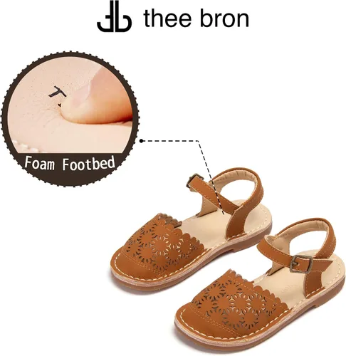 Miniatura 54 de THEE BRON Sandalias cómodas para niñas, zapatos para niños, sandalias rellenas