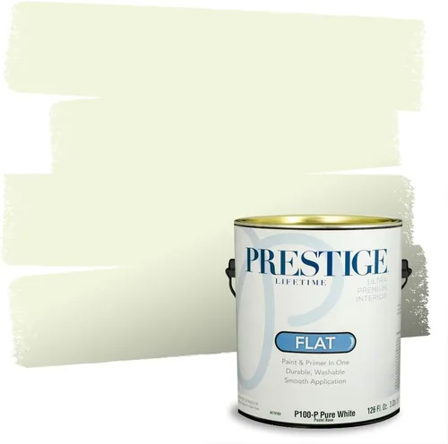 Miniatura 215 de PRESTIGE Pinturas Pintura interior e imprimación en uno, 1 galón, cáscara de huevo, aventura
