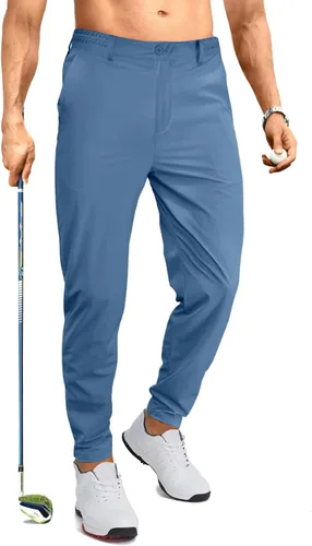 JMIERR Pantalones de golf para hombre Pantalones deportivos elásticos casuales ajustados para senderismo, viajes, trabajo, pantalones de vestir