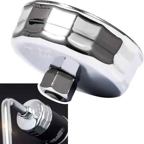 Miniatura 3 de Herramienta de extracción de llaves de filtro de aceite de acero de 3.386 in para BMW y Volvo 2006-2020 con accionamiento de 3/8 pulgadas, 16