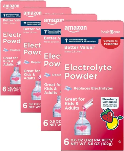 Miniatura 9 de Amazon Basic Care Paquetes de electrolitos en polvo para niños y adultos, sabor a cereza, 6 unidades (paquete de 1)
